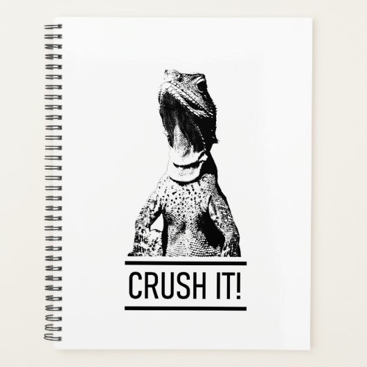 Crush It! Motiverende tekst | Hagedis Planner (Voorkant)