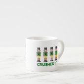 Crush It Nutkraker Funny Kerstmis Espresso Mok (Voorkant rechts)
