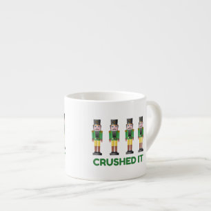 Crush It Nutkraker Funny Kerstmis Espresso Mok