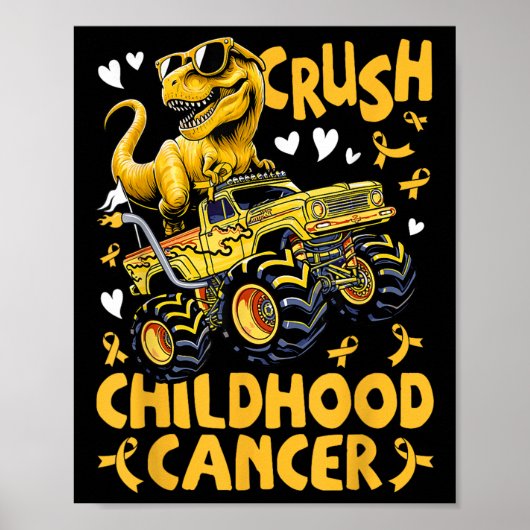 Crush Jeugd Kanker Bewustzijn Monster Truck DIN Poster (Voorkant)