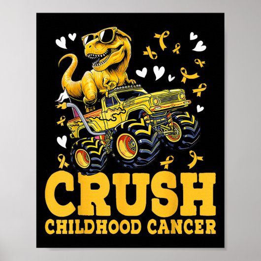 Crush Jeugd Kanker Bewustzijn Monster Truck DIN Poster (Voorkant)