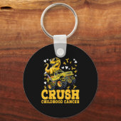 Crush Jeugd Kanker Bewustzijn Monster Truck DIN Sleutelhanger (Voorkant)