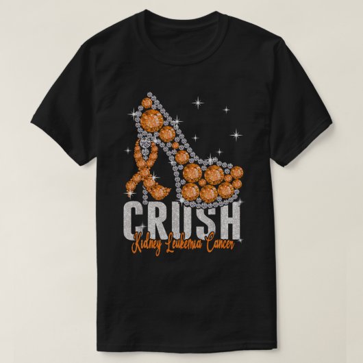 Crush Kidney Leukemia Cancer Twinkle Ribbon Suppor T-shirt (Design voorkant)