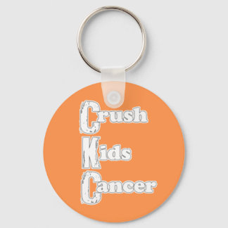 "Crush Kinder Cancer" Oranje Sleutelhanger