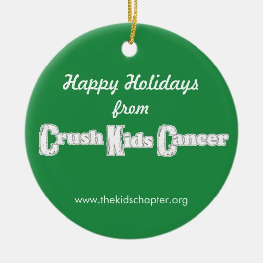 Crush Kinder Cancer Ornament (Voorkant)