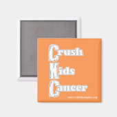 "Crush Kinder kankermagneet" Oranje magneet (Voorkant / Achterkant)