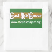 "Crush Kinderen’ Cancer: het hoofdstuk van de Kind Rechthoekige Sticker (Tas)