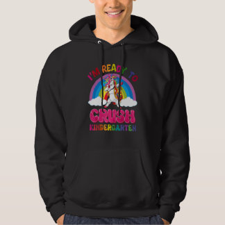 Crush Kindergarten Dabbing Unicorn Back to School Hoodie