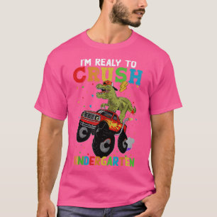 Crush Kindergarten Dinosaur Monster Truck T-shirt