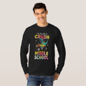 Crush Middle School Dinosaur Monster Truck Back To T-shirt (Voorkant volledig)