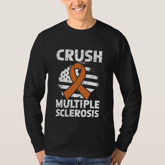 Crush Multiple Sclerosis Orange Multiple Sclerosis T-shirt (Voorkant)