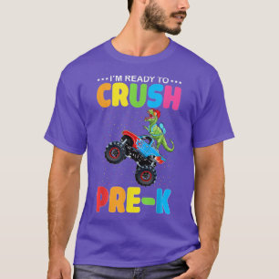 Crush Pre-K Dinosaur Monster Truck Back to School T-shirt