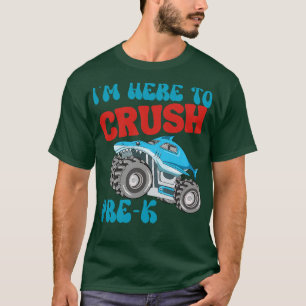Crush PreK Monster Truck Terug naar School Jongens T-shirt