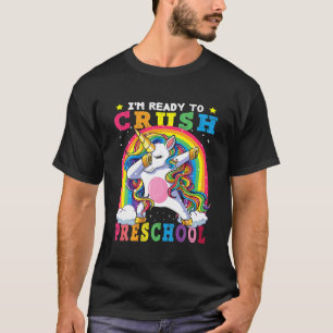 Crush Preschool Dabbing Unicorn terug naar school T-shirt