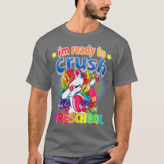 Crush Preschool Unicorn Terug naar schoolmeisjes  T-shirt