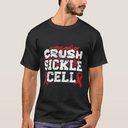 Crush Sickle Cell Warrior Blood Disorder Sickline T-shirt (Voorkant)
