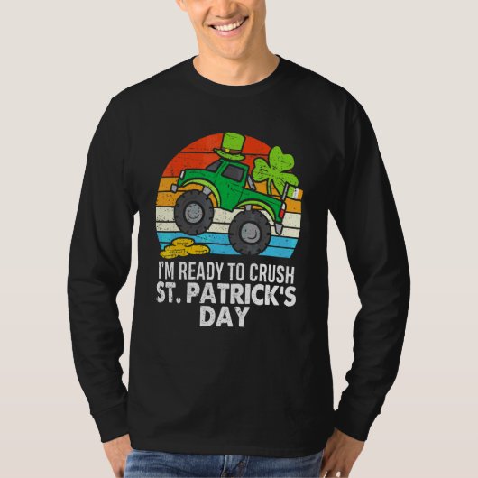 Crush St Patricks Day Monster Truck Toddler T-shirt (Voorkant)