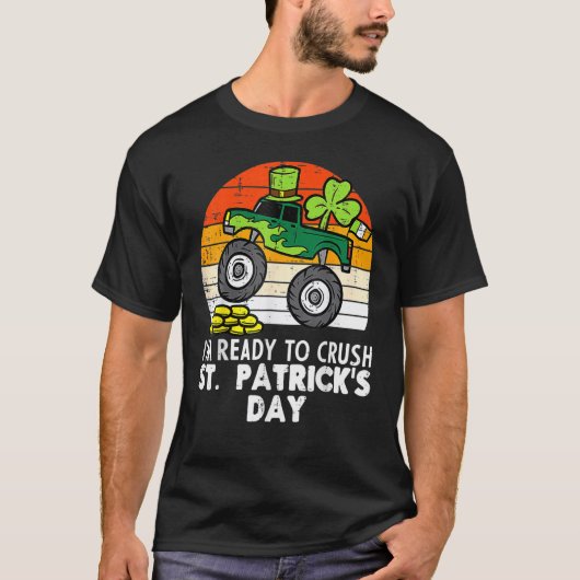 Crush St Patricks Day Monster Truck Toddler T-shirt (Voorkant)