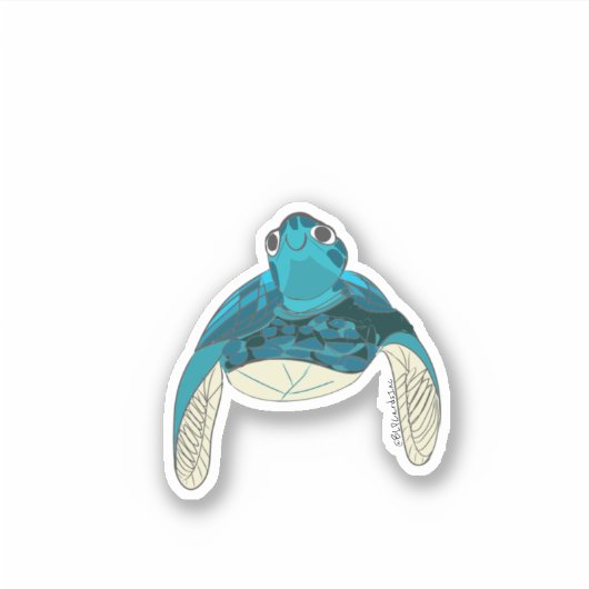 Crush Zee Turtle Sticker (Voorkant)