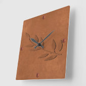 Crushed Copper Vierkante Klok (Hoek)