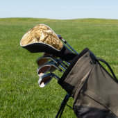 Crushed Golden Folds Golfheadcover (Insitu)