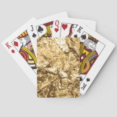 Crushed Golden Folds Pokerkaarten (Achterkant)