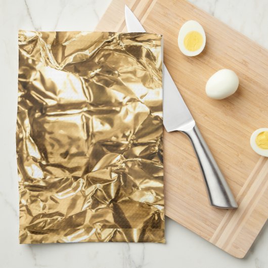 Crushed Golden Folds Theedoek (Quarter Fold)