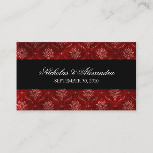 Crushed Red Velvet Wedding Website Visitekaartje Informatiekaartje