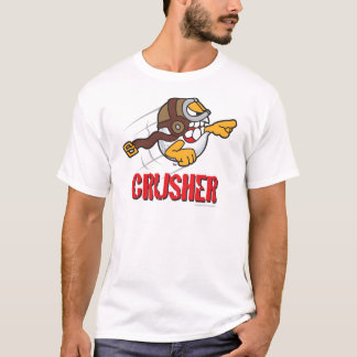 Crusher Cartoon Golf-bal voor een lange-termijnwin T-shirt