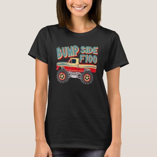Crusher Trucks 4x4 Short Bed Bump Side Pickup Truc T-shirt (Voorkant)