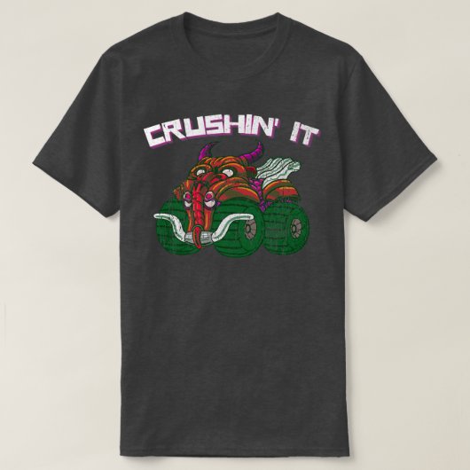 Crushin' Goblin Monster Truck  Retro250 T-shirt (Design voorkant)