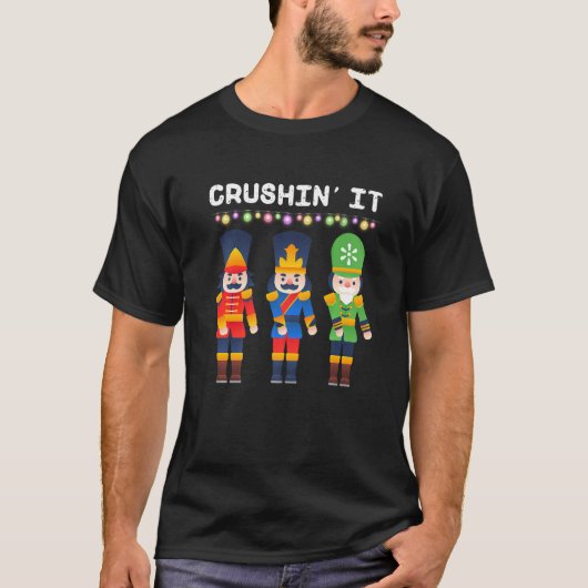 Crushin It Flossing Nutcracker kerstdance T-shirt (Voorkant)