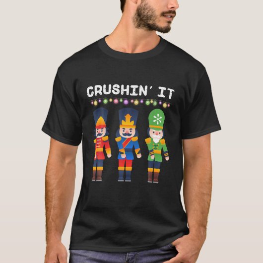 Crushin It Flossing Nutcracker kerstdance T-shirt (Voorkant)