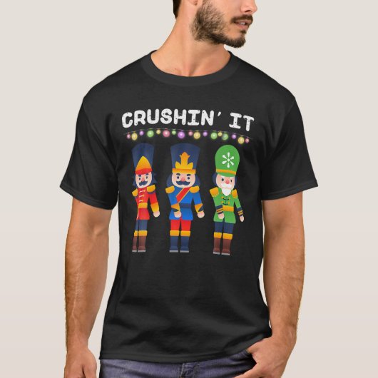 Crushin It Flossing Nutcracker kerstdance T-shirt (Voorkant)