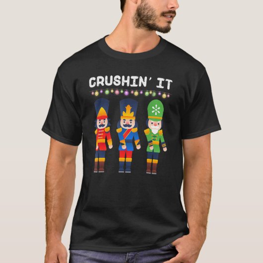 Crushin It Flossing Nutcracker kerstdance T-shirt (Voorkant)