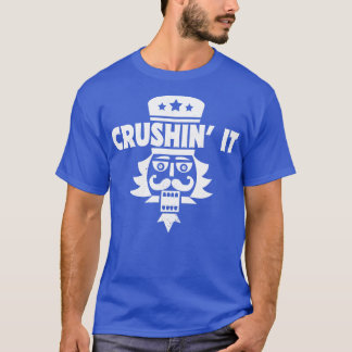 Crushin It Grappige Kerstmis Notenkraker T-shirt