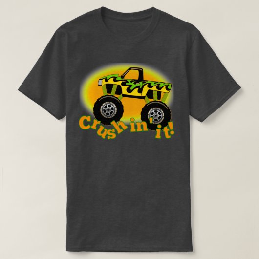 Crushin it Monster Truck T-shirt (Design voorkant)