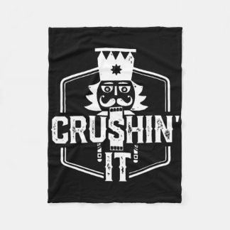 Crushin' It Notenkraker Noten Xmas Prettig Kerstmi Fleece Deken