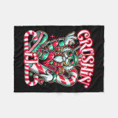 Crushin' It Notenkraker Xmas Funny Christmas Manne Fleece Deken (Voorkant (Horizontaal))