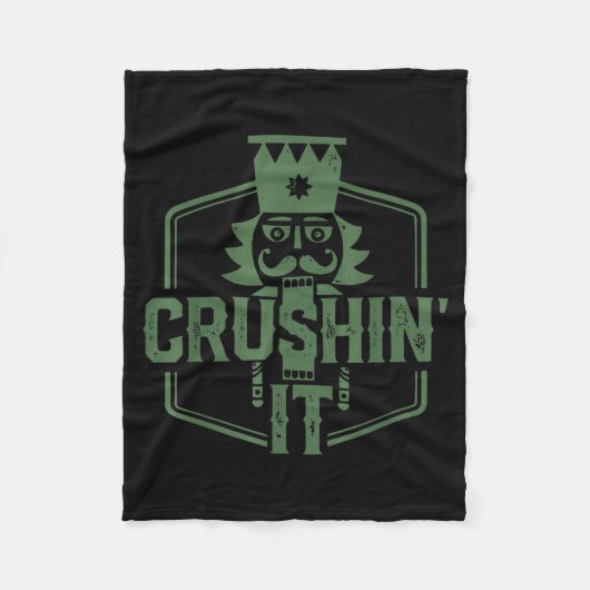 Crushin' It Nutcracker Christmas Xmas Fleece Deken (Voorkant)