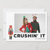 Crushin' It Nutkraker Custom Photo Holiday Kaart (Voorkant)