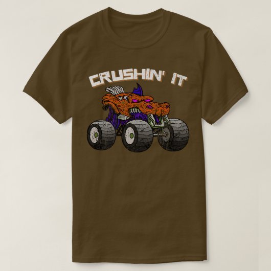 Crushin' Monster Truck  Retro262 T-shirt (Design voorkant)