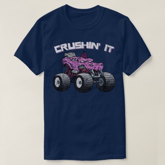 Crushin' Monster Truck  Retro264 T-shirt (Design voorkant)