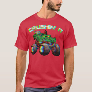 Crushin' Monster Truck  Retro 267 T-shirt
