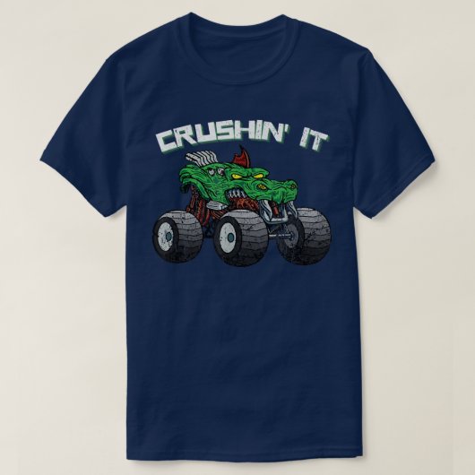 Crushin' Monster Truck  Retro 270 T-shirt (Design voorkant)
