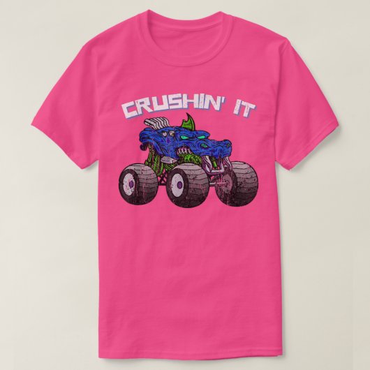 Crushin' Monster Truck Retro 272 T-shirt (Design voorkant)