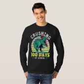 Crushing 100 Days of School Dinosaur Rex Dino Boys T-shirt (Voorkant volledig)