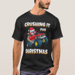 Crushing Christmas Dab Santa Monster Truck Boys CH T-shirt<br><div class="desc">Crushing Christmas Dab Santa Monster Truck Boys Kerstmis</div>