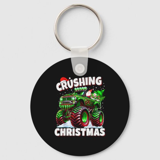 Crushing Christmas Truck For Boys Kids Holiday  Sleutelhanger (Voorkant)