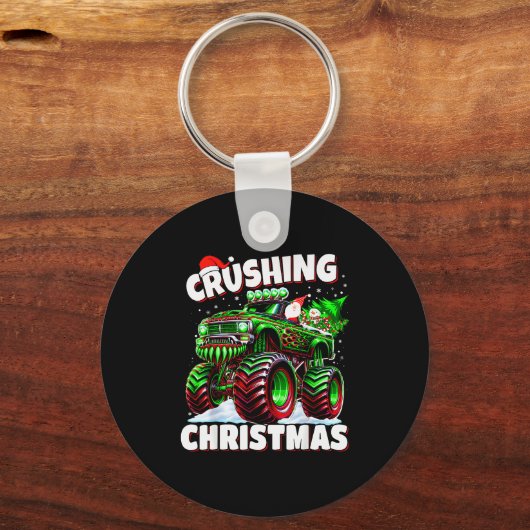 Crushing Christmas Truck For Boys Kids Holiday Sleutelhanger (Voorkant)